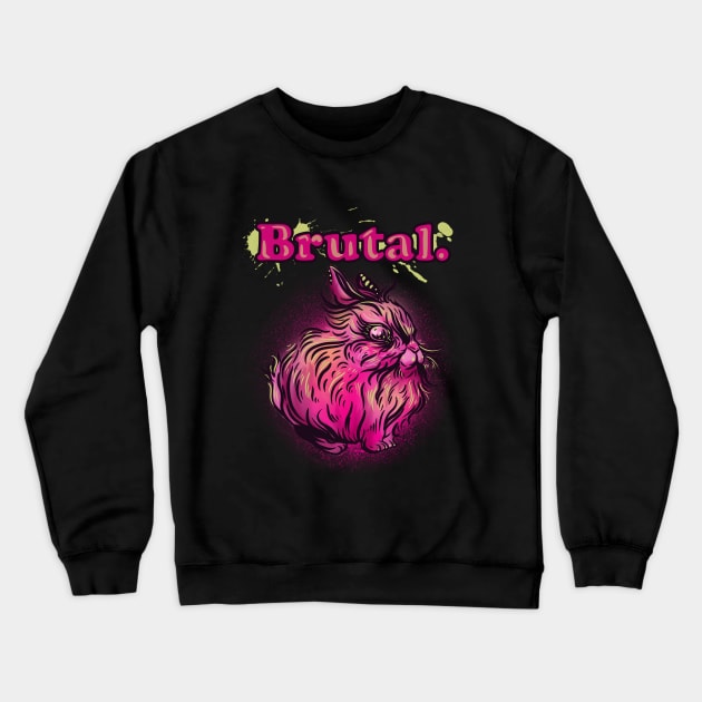 Brutal Chubby Bunny Crewneck Sweatshirt by Manfish Inc.